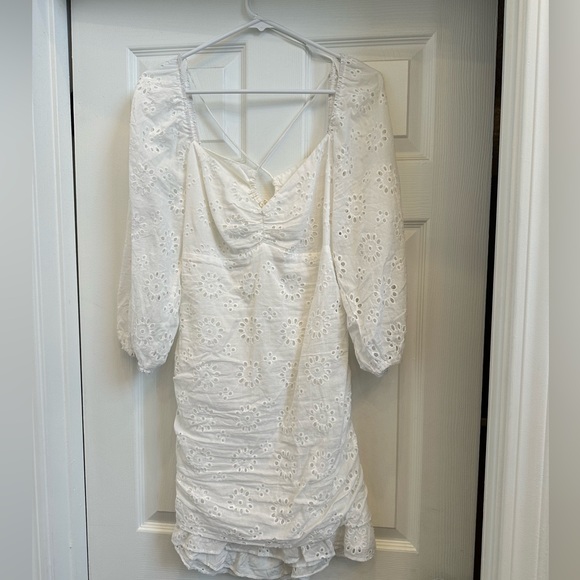 Forget You Not Cotton Eyelet Mini Dresss - Picture 2 of 5